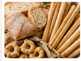 Ciabatta, grissini en taralli